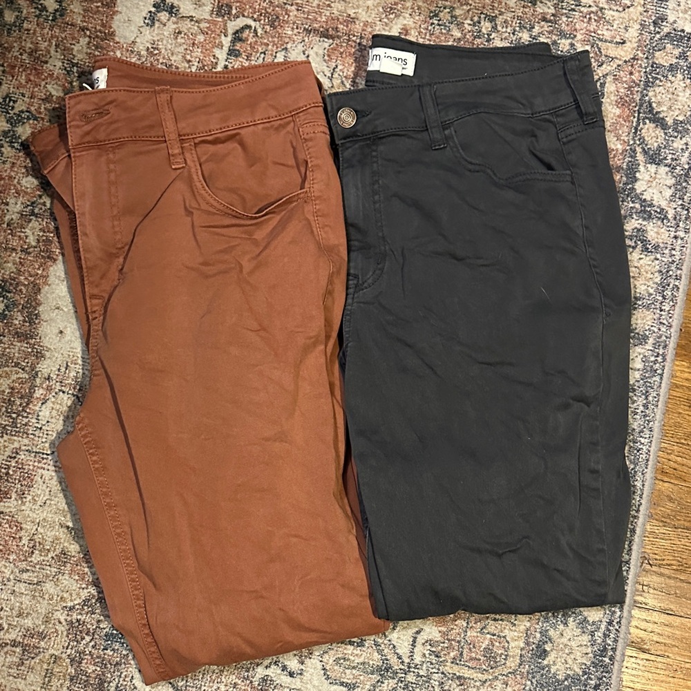 Maurices jeggings - rust snd grey